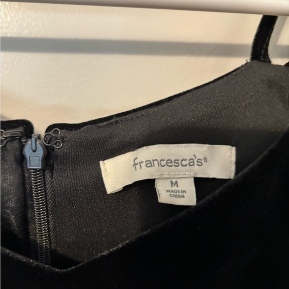 Francesca’s Black Velvet Holiday Dress - Picture 4 of 5